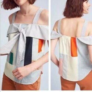 Anthropologie/Maeve Patchwork top-10